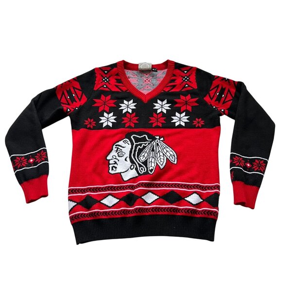 Chicago Blackhawks ugly christmas sweater - Picture 1 of 4